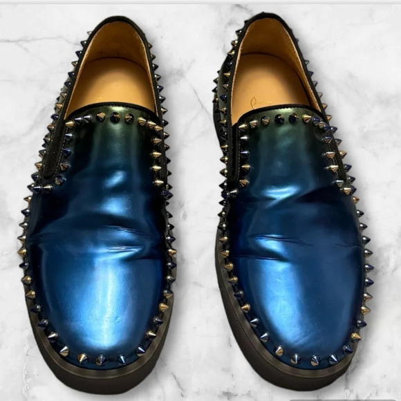 Christian Louboutin Other - Christian LOUBOUTIN PIK BOAT  FLAT PATENT SCARABE/GG sneakers